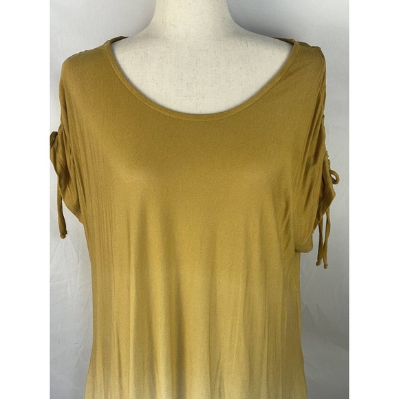 Est. 1946 Womens Size 14W / 16W Gold Cream & Green Ombre Maxi Pocket Maxi Dress - Picture 2 of 11